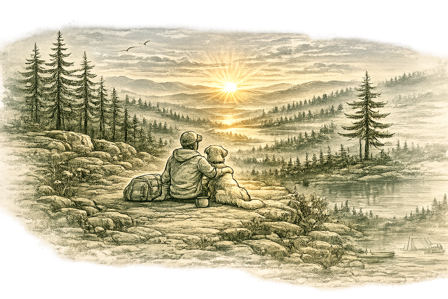 Walking Through the Pines Together